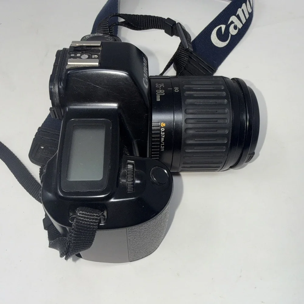 Canon EOS Rebel 35mm Film SLR Camera 35-80mm Zoom Lens Works Needs Battery
